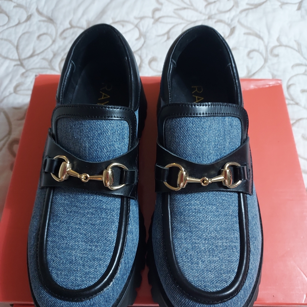 RAYE Black and Blue Ankle Boots